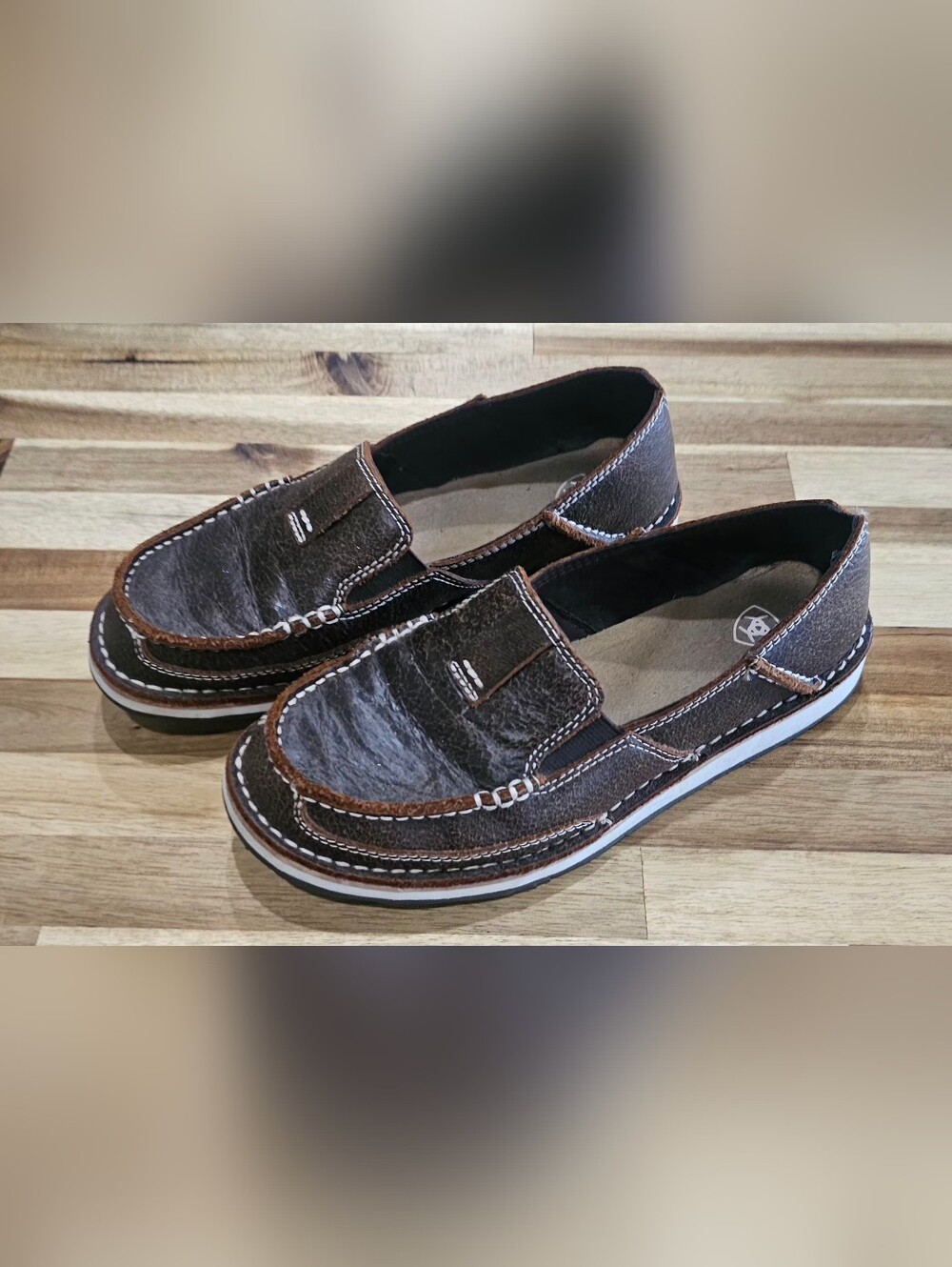 Ariat Brown Women's Slip-On Loafers with Contrast Stitching